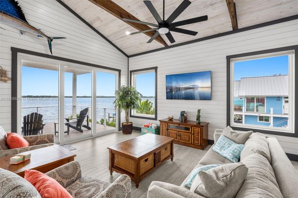 Interior, Living room, Stone Walls, Water, Wooden Beams, Wooden Ceilings, Wood Texture Flooring