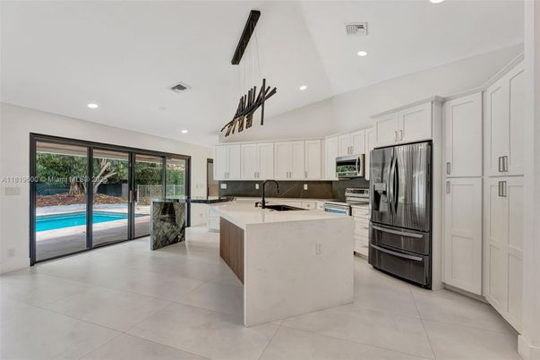 Interior, Kitchen, Pendant Lights, Recessed Lighting, Stainless Steel Appliances