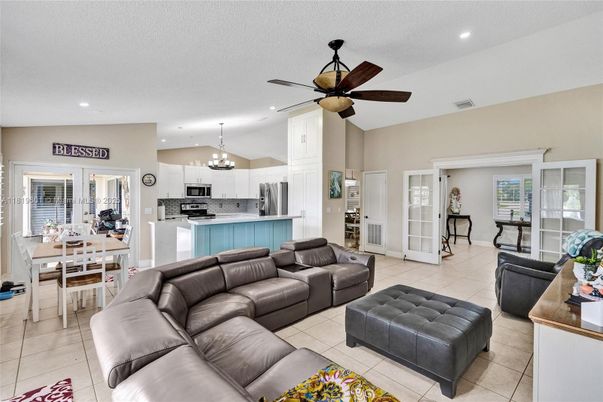 Dining room, Interior, Kitchen, Living room, Recessed Lighting, Stainless Steel Appliances