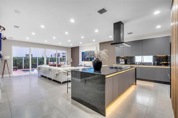 Interior, Kitchen, Living room, Recessed Lighting, Stainless Steel Appliances
