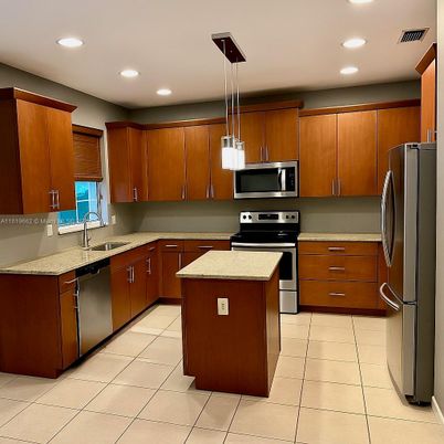 Interior, Kitchen, Pendant Lights, Recessed Lighting, Stainless Steel Appliances