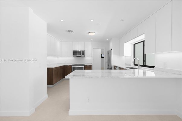 Interior, Kitchen, Recessed Lighting, Stainless Steel Appliances