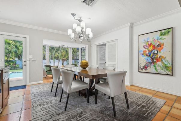 Chandelier, Dining room, Interior