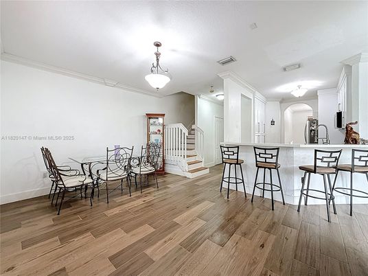 Dining room, Interior, Wood Texture Flooring