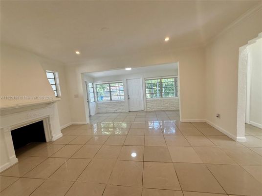 Empty room, Fireplace, Interior, Recessed Lighting