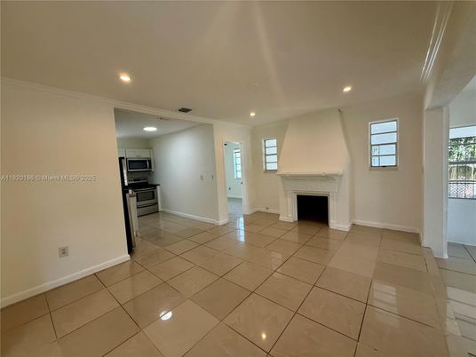 Empty room, Fireplace, Interior, Kitchen, Recessed Lighting