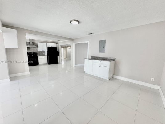 Empty room, Interior, Kitchen, Recessed Lighting