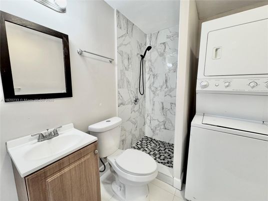 Bathroom, Interior, Marble Walls, Utility Closets, Washer