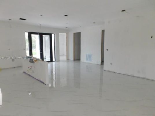 Empty room, Interior, Marble, Pendant Lights