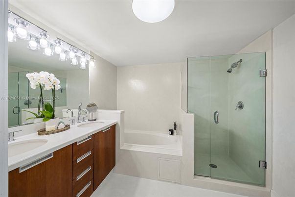 Bathroom, Dual Sink Vanities, Glass Shower, Interior