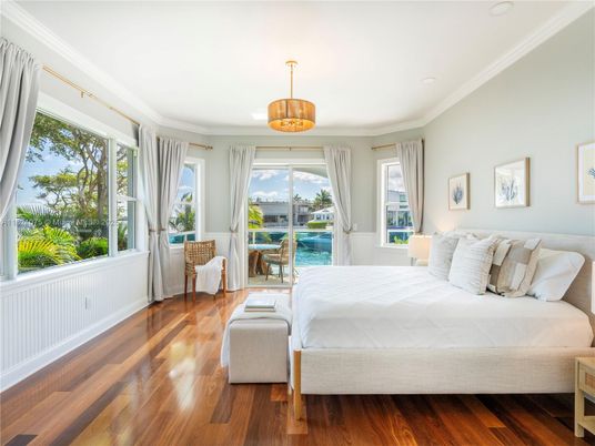 Bedroom, Interior, Water, Wood Texture Flooring