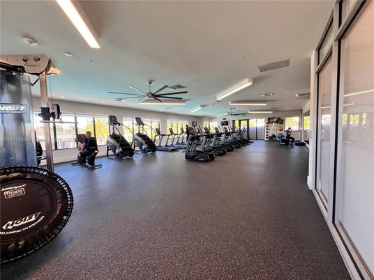 Fitness Equipment, Gym, Interior, Recessed Lighting