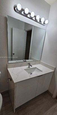 Bathroom, Dual Sink Vanities, Interior, Wood Texture Flooring