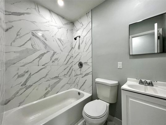 Bathroom, Interior, Marble Walls, Recessed Lighting