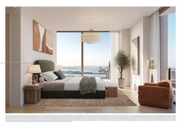 Bedroom, Interior, Pendant Lights, Water