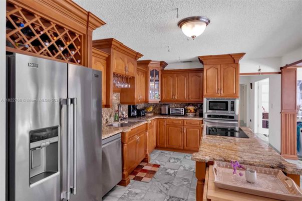 Interior, Kitchen, Marble, Stainless Steel Appliances
