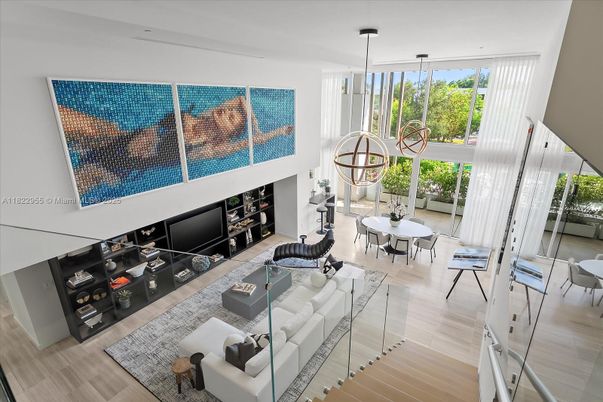 Dining room, Interior, Living room, Pendant Lights, Wood Texture Flooring