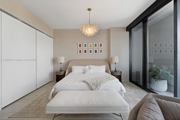 Bedroom, Chandelier, Interior
