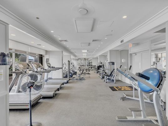 Fitness Equipment, Gym, Interior, Recessed Lighting