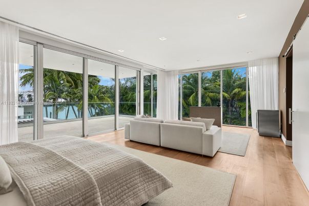 Bedroom, Interior, Recessed Lighting, Water, Wood Texture Flooring