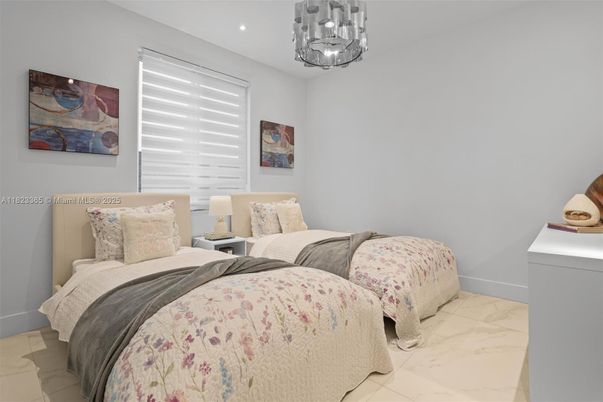 Bedroom, Interior, Marble, Recessed Lighting