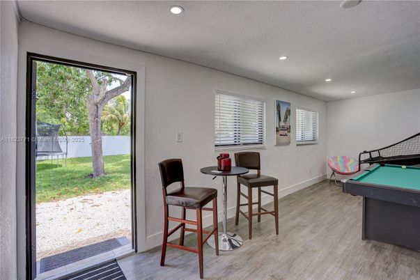 Game Room, Interior, Recessed Lighting, Wood Texture Flooring
