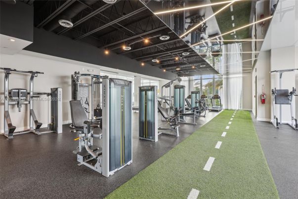 Fitness Equipment, Gym, Interior, Recessed Lighting