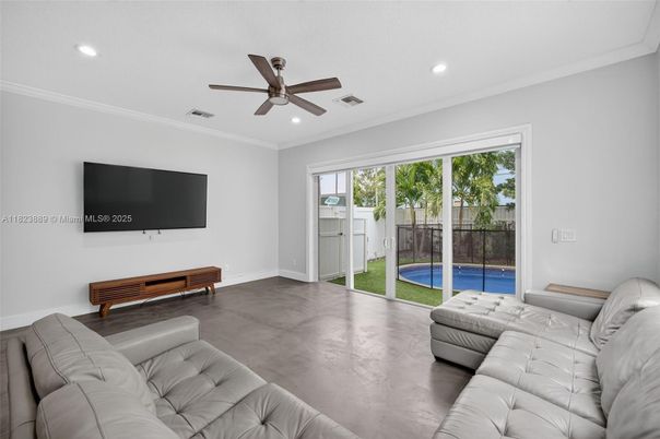 Interior, Living room, Recessed Lighting