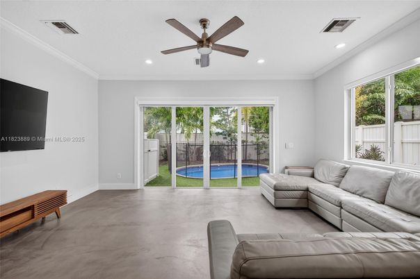 Interior, Living room, Recessed Lighting
