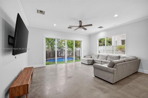 Interior, Living room, Recessed Lighting