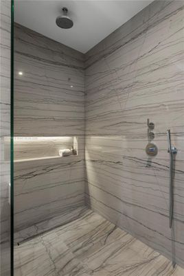 Bathroom, Interior, Marble, Marble Walls, Recessed Lighting