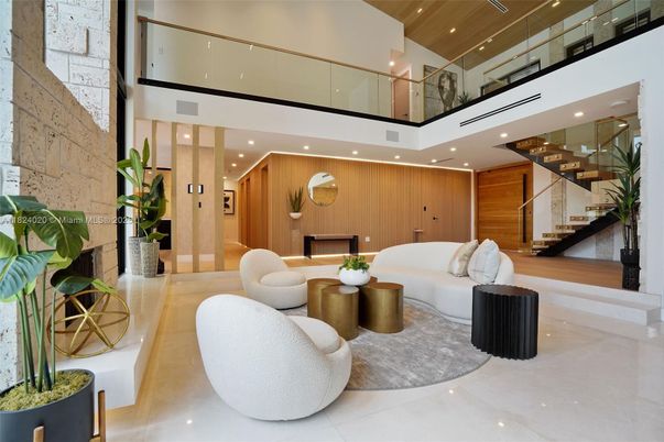 Interior, Living room, Recessed Lighting, Wooden Walls