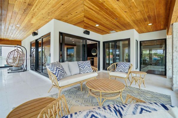 Interior, Living room, Recessed Lighting, Wooden Ceilings