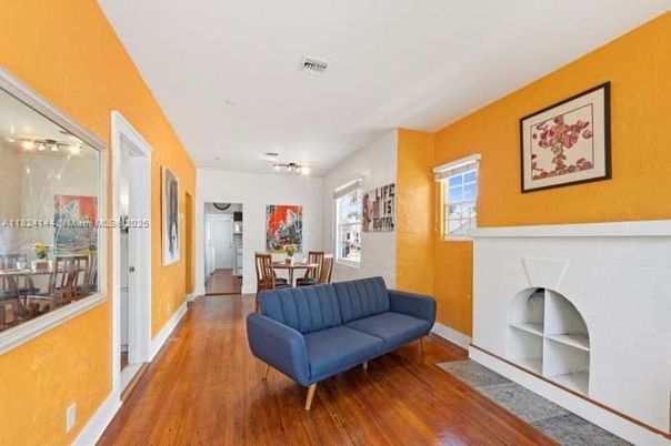 Dining room, Fireplace, Interior, Wood Texture Flooring