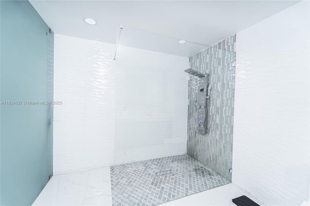 Bathroom, Elevator, Glass Shower, Interior, Recessed Lighting