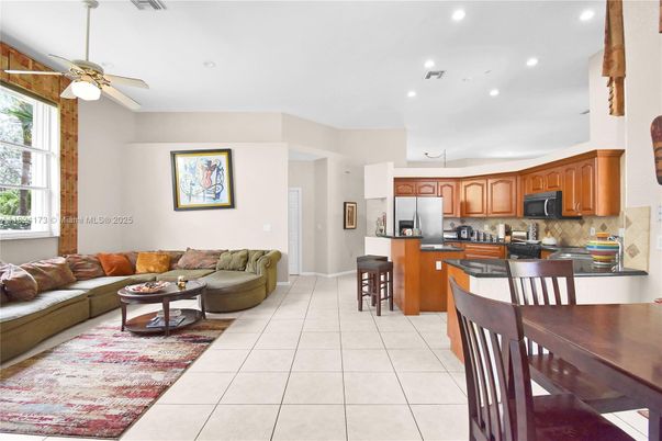 Dining room, Interior, Kitchen, Living room, Recessed Lighting, Stainless Steel Appliances