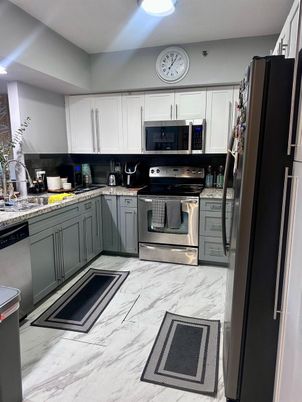 Interior, Kitchen, Marble, Stainless Steel Appliances