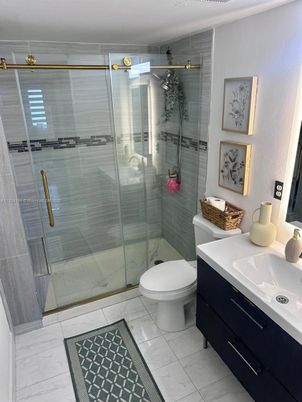 Bathroom, Glass Shower, Interior, Marble