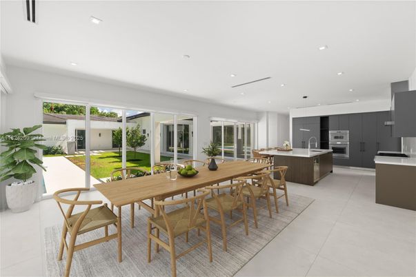 Dining room, Interior, Kitchen, Pendant Lights, Recessed Lighting, Stainless Steel Appliances