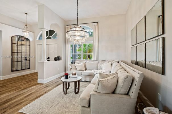 Chandelier, Interior, Living room, Pendant Lights, Wood Texture Flooring