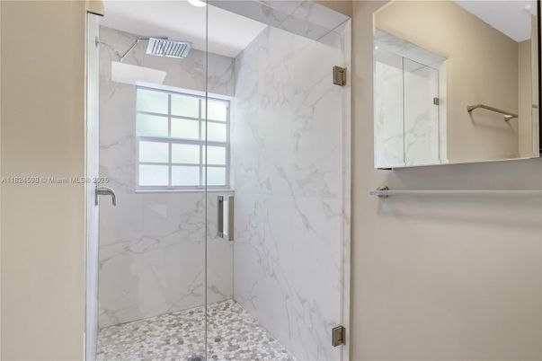 Bathroom, Glass Shower, Interior, Marble Walls