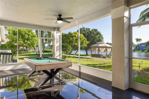 Billiard Table, Game Room, Interior, Sun Room, Water