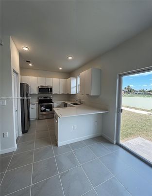 Interior, Kitchen, Recessed Lighting, Stainless Steel Appliances