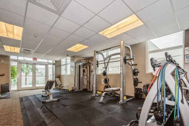 Fitness Equipment, Gym, Interior, Recessed Lighting