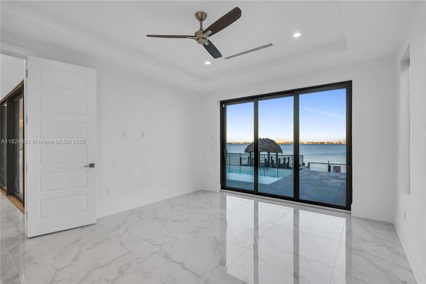 Empty room, Interior, Marble, Recessed Lighting, Water