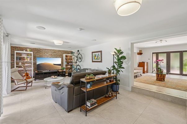 Interior, Living room, Stone Walls