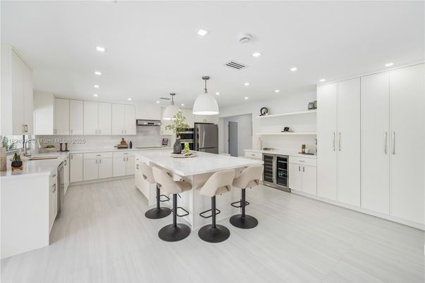 Interior, Kitchen, Pendant Lights, Recessed Lighting, Stainless Steel Appliances