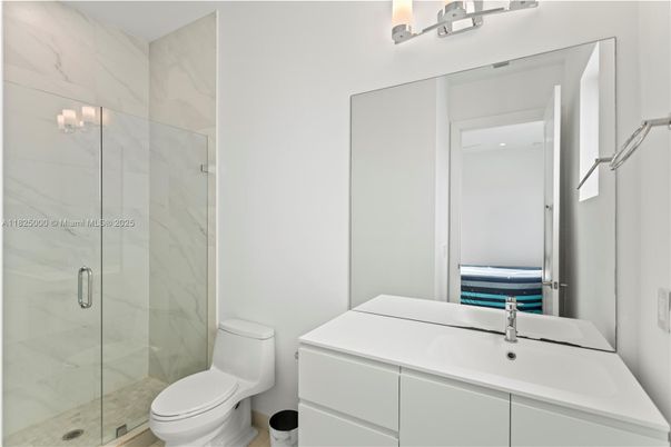 Bathroom, Glass Shower, Interior, Marble Walls