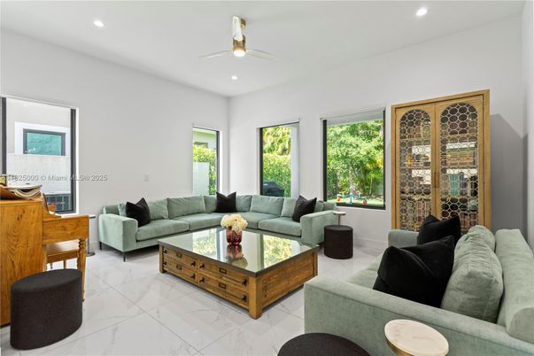 Interior, Living room, Marble, Recessed Lighting