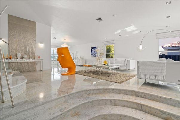 Interior, Living room, Marble, Recessed Lighting